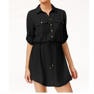 Bepop Black 3/4 Sleeve Dress Shirt